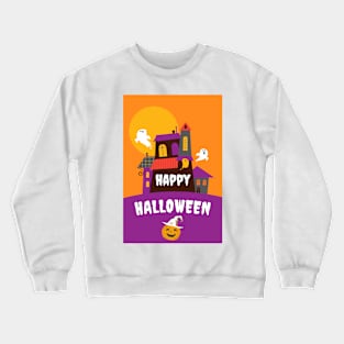 Scary Happy Halloween - Funny Crewneck Sweatshirt